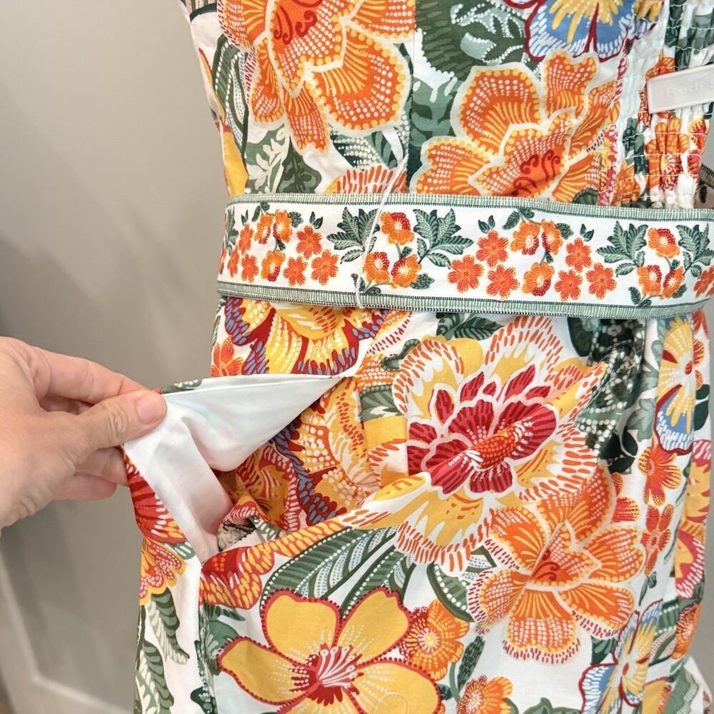 Joie Strapless Dress Women’s Size M 10 Colorful Floral Cruise Vacation Boho - Picture 6 of 15